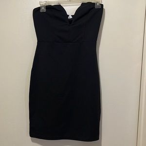 Strapless black dress for woman, sexy